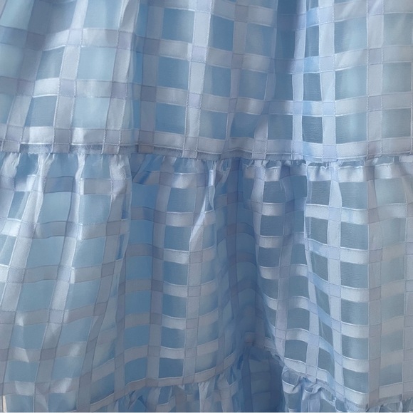 NWT PrettyGarden Blue Puff-Sleeve Ruffle Dress Size S - Picture 8 of 15